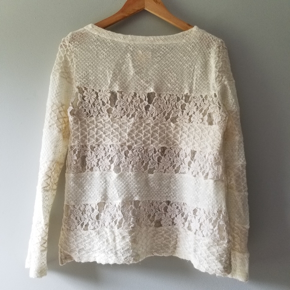 Anthropologie Meadow Rue Acolyte Lace Sweater - Picture 9 of 9